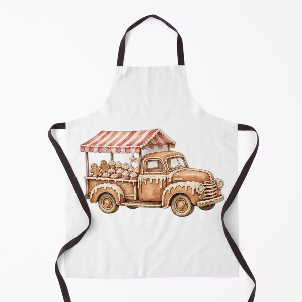Item preview, Bakery Truck - Vintage Truck Bakery with cup cake Candy Awning - Sweet Christmas Bakery mood - Gingerbread Lover  designed and sold by Foriart.