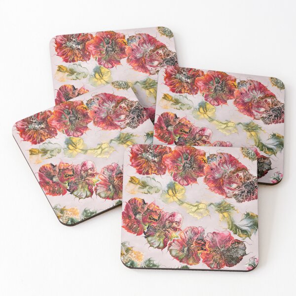 Item preview, Autumn Poppies Abstract Art designed and sold by Dream Mythos Studios.