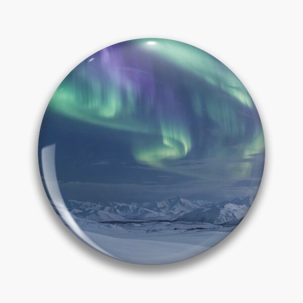 Item preview, Aurora Borealis Over Snowfields — Northern Lights Winter Night Wall Art designed and sold by CalmVisuals.