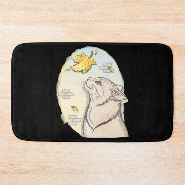 Item preview, Autumn Cat Watching Maple Leaf designed and sold by catnbloom.