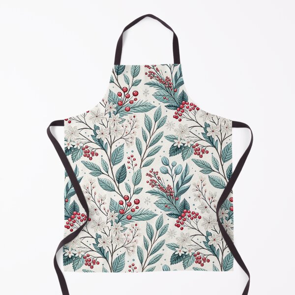 Item preview, Winter Snowberry Botanical Floral Pattern designed and sold by Storybook Botanica.