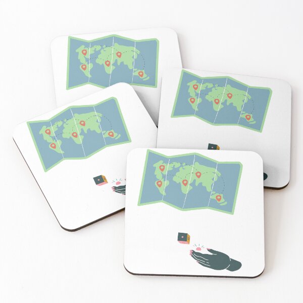 Item preview, World Travel Adventure Map Dice Illustration designed and sold by BAAKSHOP.