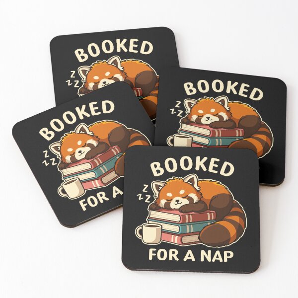 Item preview, Booked for a Nap – Sleepy Red Panda Book Lover designed and sold by Ankarzh.
