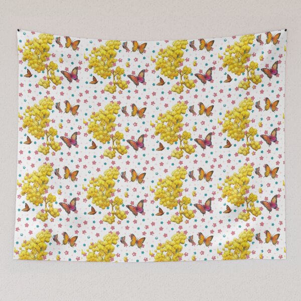 Item preview, Butterflies and Yellow Flowers designed and sold by FlowerSeller1.