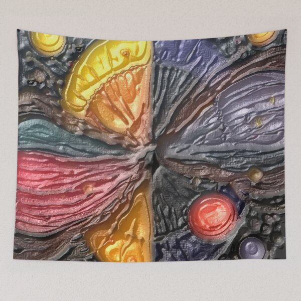 Item preview, cosmic energy burst plaster colorful geometric circular abstract design designed and sold by SmashingDeals.