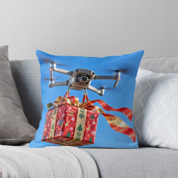 Item preview, Drone Delivering a Christmas Package designed and sold by Maria Dryfhout.