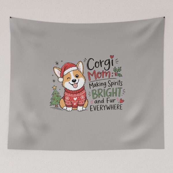 Item preview, Corgi Mom Making Spirits Bright And Fur Everywhere - Corgi Christmas designed and sold by AVStore28.