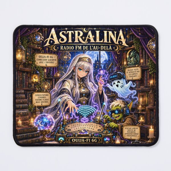 Item preview, Astralina – FM Radio of the Afterlife | Ouija-Fi 6G | Mystical Fantasy Poster – Friends of Sir Marley designed and sold by sirmarleyart.
