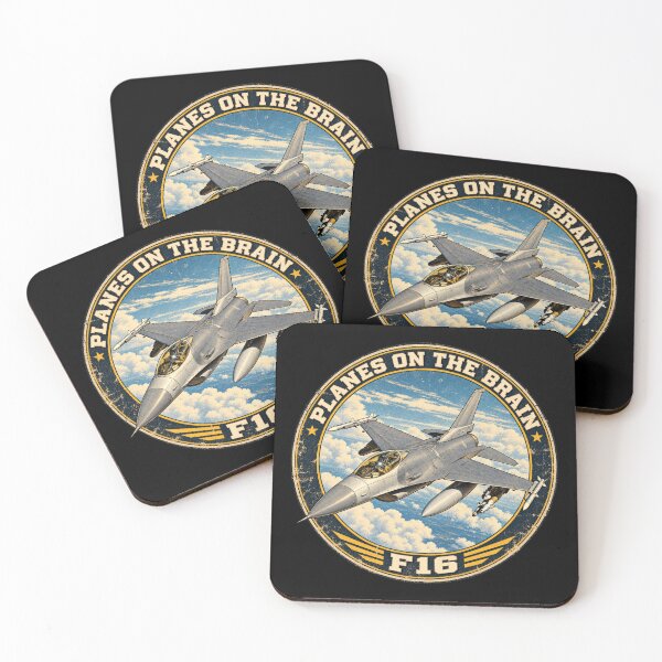 Item preview, F-16 Jet Fighter American Planes On the Brain Addict designed and sold by MilitaryMart.