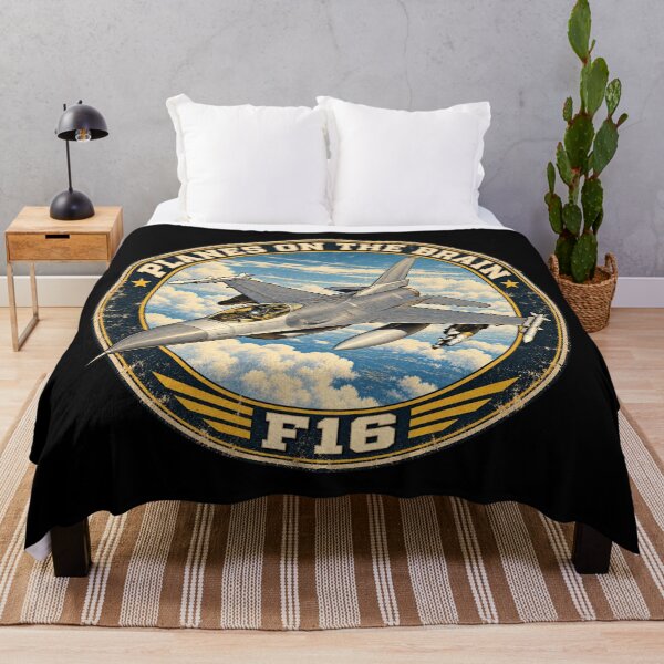 Item preview, F-16 Jet Fighter American Planes On the Brain Addict designed and sold by MilitaryMart.