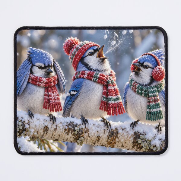Item preview, Winter Blue Jays on a Snowy Branch designed and sold by Maria Dryfhout.