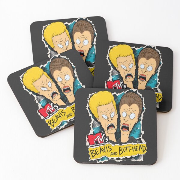 Item preview, Beavis and Butt-Head MTV Classic Torn Paper Style Cartoon Duo designed and sold by Cuiroblinda.