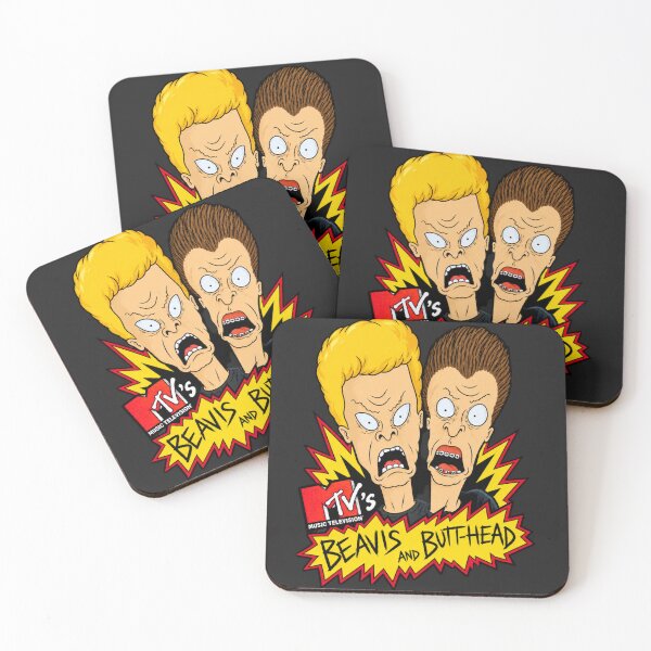 Item preview, Beavis and Butt-Head MTV Lightning Bolt Classic Cartoon Faces designed and sold by Cuiroblinda.