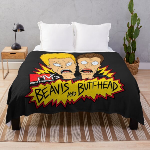 Item preview, Beavis and Butt-Head MTV Lightning Bolt Classic Cartoon Faces designed and sold by Cuiroblinda.
