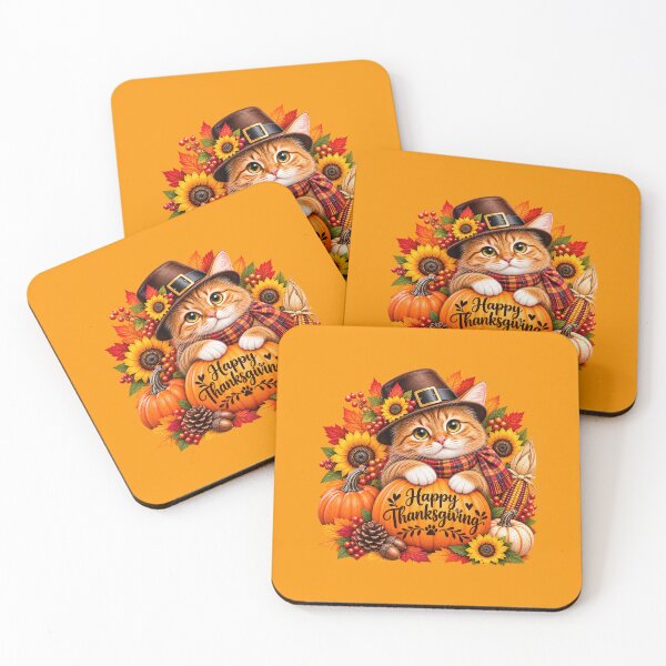 Item preview, Thanksgiving Cat – Cute Pumpkin & Autumn Harvest designed and sold by Tianjie-Yishu.