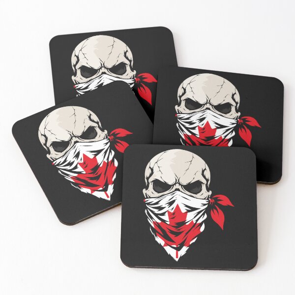 Item preview, Canada Bandana Skull - Canadian Flag Biker Skull  designed and sold by Marshallamoakohene.