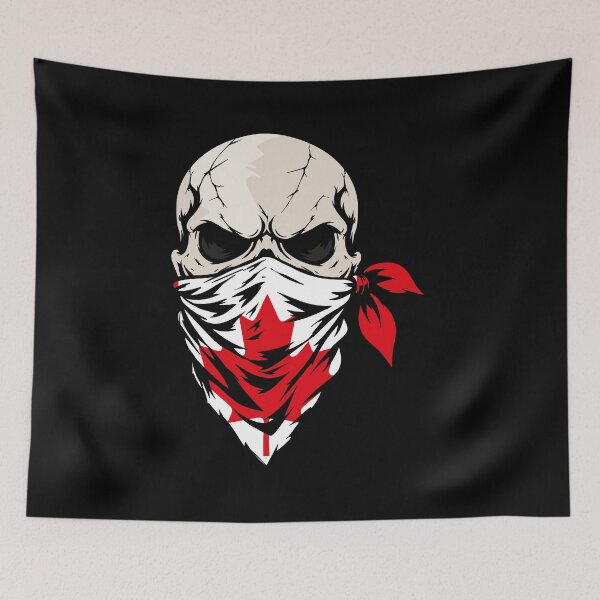 Item preview, Canada Bandana Skull - Canadian Flag Biker Skull  designed and sold by Marshallamoakohene.