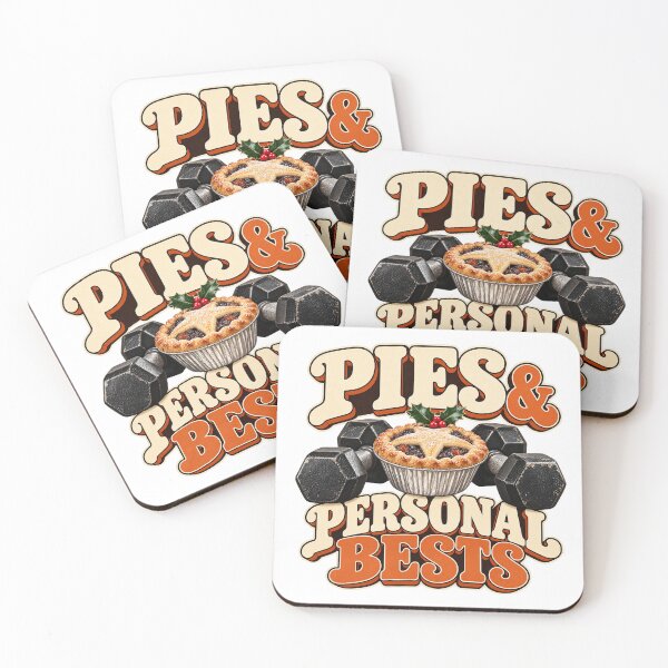 Item preview, Pies and Personal Bests Holiday Gym Humor designed and sold by TeNovaStudio.