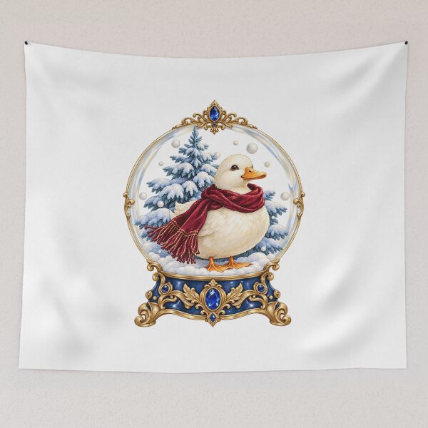 Item preview, Snow Globe Duck Winter Wonderland designed and sold by TeNovaStudio.