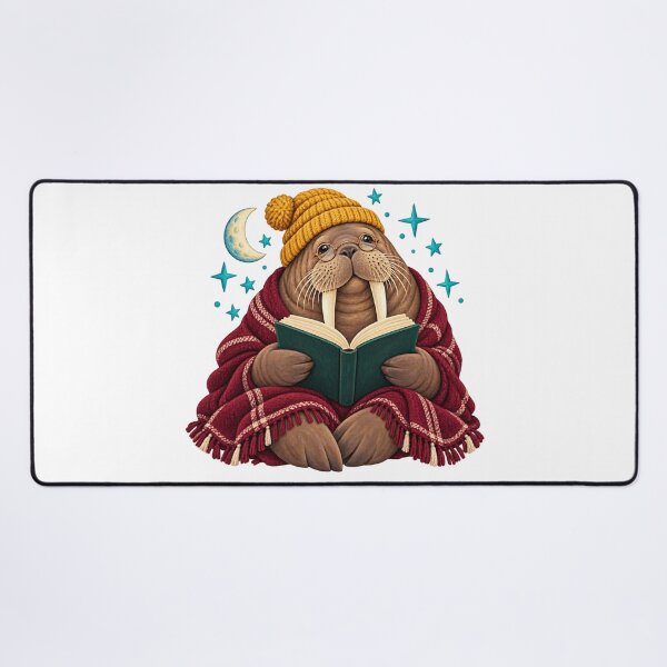Item preview, Walrus Winter Reading Cozy Book Club designed and sold by TeNovaStudio.