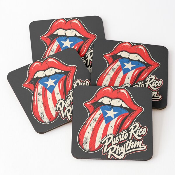 Item preview, Puerto Rico Rhythm Rolling Stones Tongue Flag Rock Style designed and sold by Cuiroblinda.