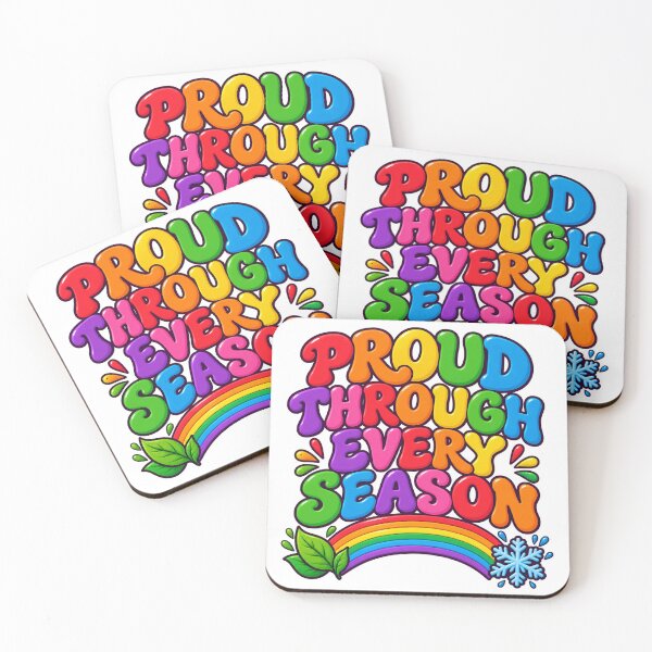 Item preview, Proud Through Every Season Rainbow Typography designed and sold by TeNovaStudio.