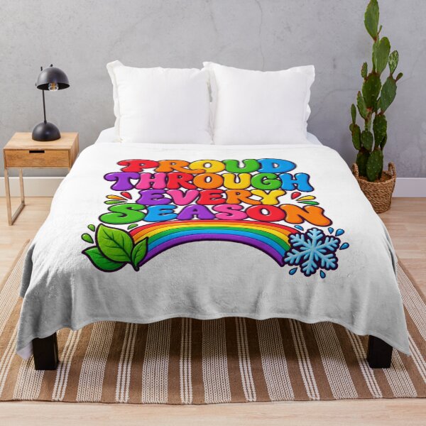 Item preview, Proud Through Every Season Rainbow Typography designed and sold by TeNovaStudio.
