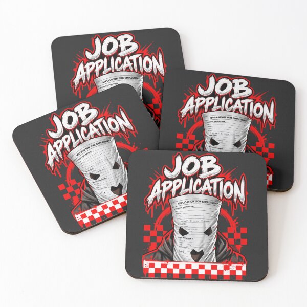 Item preview, Job Application Paper Mask Red Style Employment Form Humor designed and sold by Cuiroblinda.