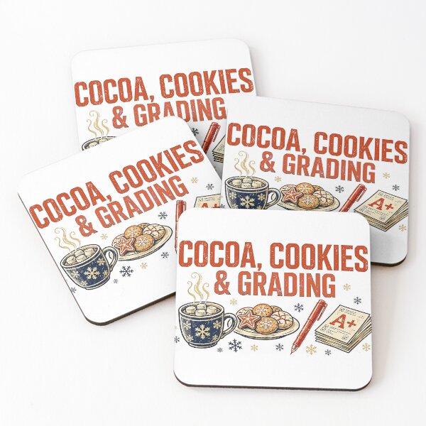 Item preview, Cocoa, Cookies & Grading — Funny Christmas Teacher Shirt — Gift for Teacher designed and sold by theStaffRoomHQ.