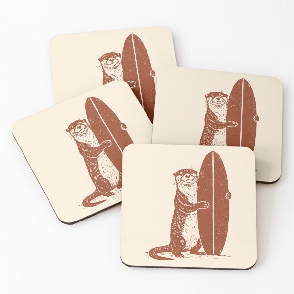 Item preview, Surfing Otter Surfboard Cute Animal Surfer Retro designed and sold by Y-Vibes.