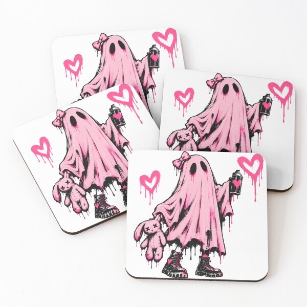 Item preview, Punk Pink Ghost – Creepy Cute Pastel Goth Horror designed and sold by Blink Art Studio.