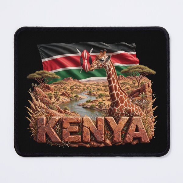 Item preview, Kenya Heritage – Reticulated Giraffe & Samburu designed and sold by FlagX.