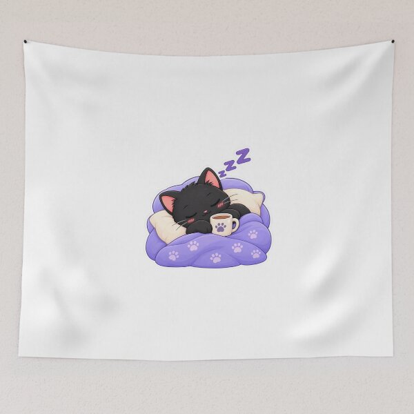 Item preview, Sleepy kitty designed and sold by Midnight Paws Studio.