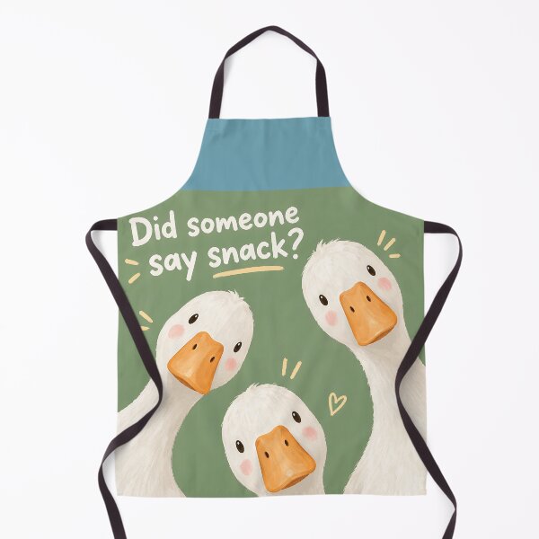 Item preview, Did Someone Say Snack? Three Cute White Geese - Funny Goose Art designed and sold by artswag.