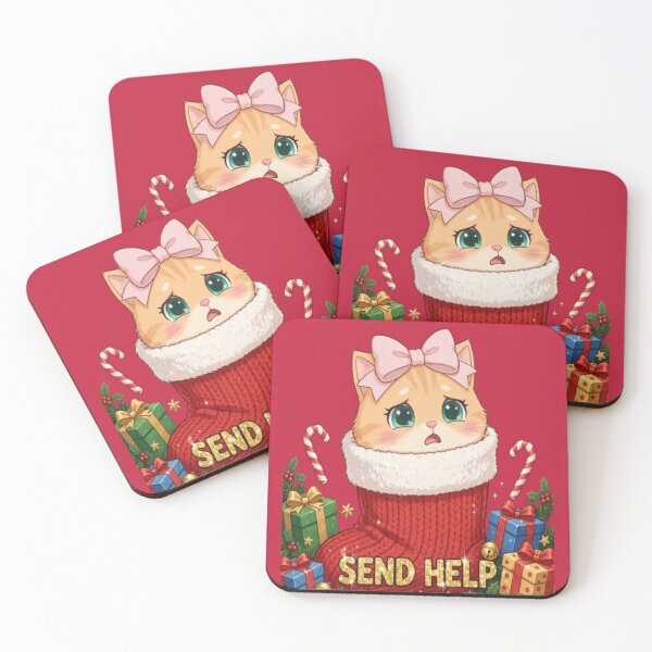 Item preview, Cute Orange Cat Send Help Christmas designed and sold by Luna's World .