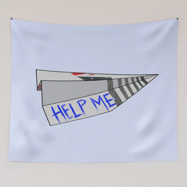 Item preview, Comic Paper Airplane with HELP ME designed and sold by karamram.