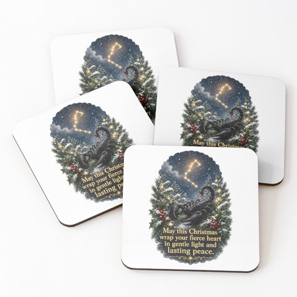 Item preview, Scorpio Constellation Christmas Peace Quote Scorpion designed and sold by Zodiac Celestial Art.