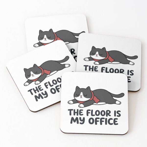 Item preview, The Floor Is My Office Sleeping Cat designed and sold by PrintforDesign.