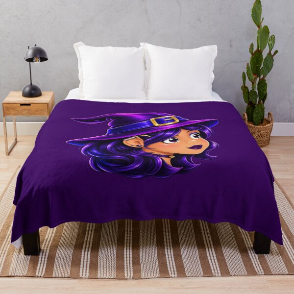 Item preview, Kawaii Halloween Anime Witch (purple hair) designed and sold by GlaDyxies.