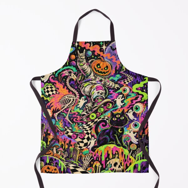 Item preview, Psychedelic Horror Chaos – Neon Monsters & Skulls designed and sold by Blink Art Studio.