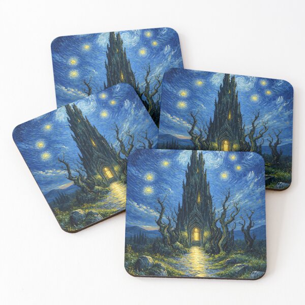 Item preview, Enchanted Forest Under a Starry Sky designed and sold by PixelsAndPaint.