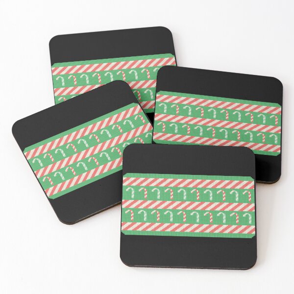 Item preview, Candy Cane Stripe Bands Holiday Knit-Look Print designed and sold by T-J-WHATEVER.