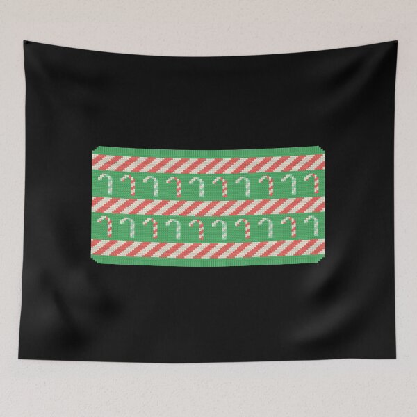 Item preview, Candy Cane Stripe Bands Holiday Knit-Look Print designed and sold by T-J-WHATEVER.