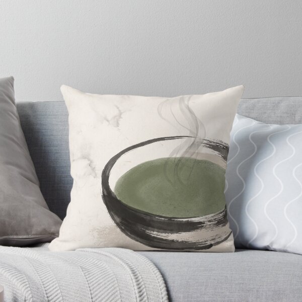 Item preview, Matcha Bowl with Steam Japandi Ink Art Japanese Tea Ceremony Wabi Sabi Minimalist Decor designed and sold by WabiSabiEssence.