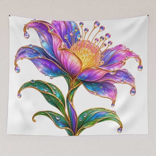 Item preview, Enchanted Crystal Bloom – Fantasy Flower designed and sold by GoldenSparkleShop.
