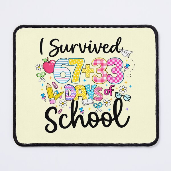Item preview, I Survived 67 + 33 Days of School – Colorful Classroom Design designed and sold by bimimagic.