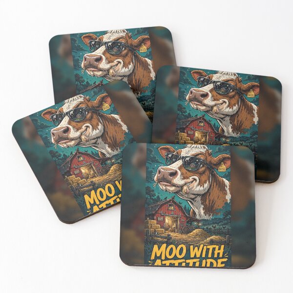 Item preview, Funny Cow Moo With Attitude Sunglasses Cow Lover Gift designed and sold by MojoHill.