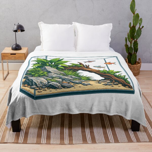 Item preview, Aquascaping Planted Aquarium Landscape Illustration designed and sold by Philippa Shop.