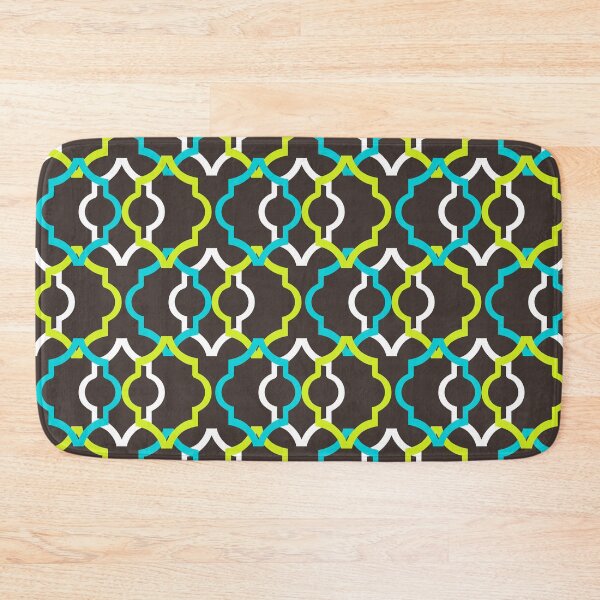 Item preview, Turquoise and Lime Moroccan Pattern on Brown designed and sold by Visual Studio 888.