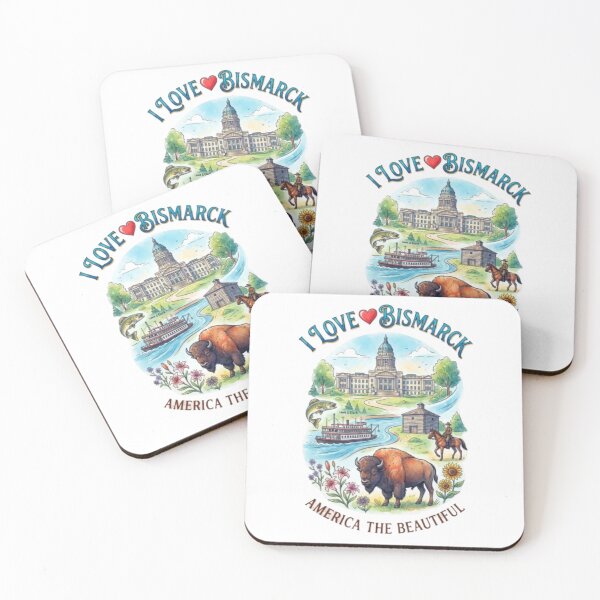 Item preview, Bismarck North Dakota Vintage Retro Capital City Skyline & Missouri River designed and sold by Illumine-World.